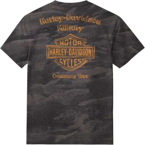 تيشيرت Harley-Davidson Military، Camo Bar & Shield للأولاد والبنات، إصدار محدود لجولة عسكرية في الخارج in Saudi Arabia