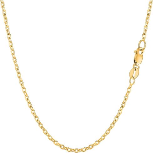 Jewelry Affairs 14k Yellow Gold Cable Link Chain Necklace, 1.9mm in Saudi Arabia
