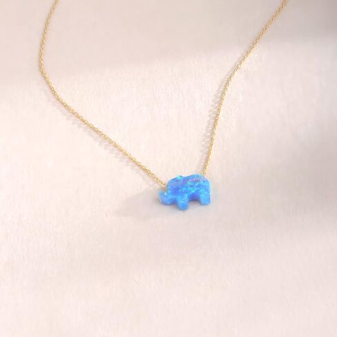 Gelin 14K Solid Gold Elephant Necklace for Women in Saudi Arabia