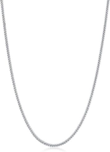 CHOW SANG SANG 18K White Solid Gold Machinery Chain Franco Chain Necklace for Women 94220N | 18.5 Inches, (47 CM) in Saudi Arabia