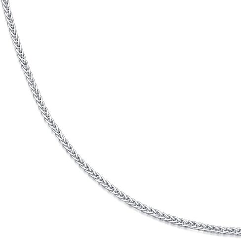 CHOW SANG SANG 18K White Solid Gold Machinery Chain Franco Chain Necklace for Women 94220N | 18.5 Inches, (47 CM) in Saudi Arabia