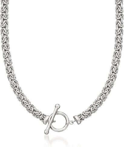 Ross-Simons Sterling Silver Byzantine Toggle Necklace in Saudi Arabia