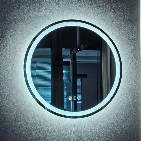 LED Bathroom Mirror 24"x32" Single Color 6000K,Super Bright,LED Mirror for Bathroom Lighted for Wall-Mounted Vanity Mirror with Front Light Anti-Fog,Shatterproof,Non-Touchscreen Switch in Saudi Arabia