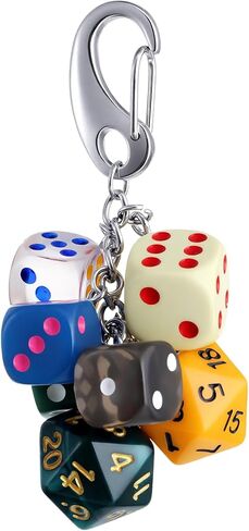 Mabor Dice Keychain - Acrylic Alloy Colorful Y2k Cute Charm for Bags, Purse Charms Accessories in Saudi Arabia