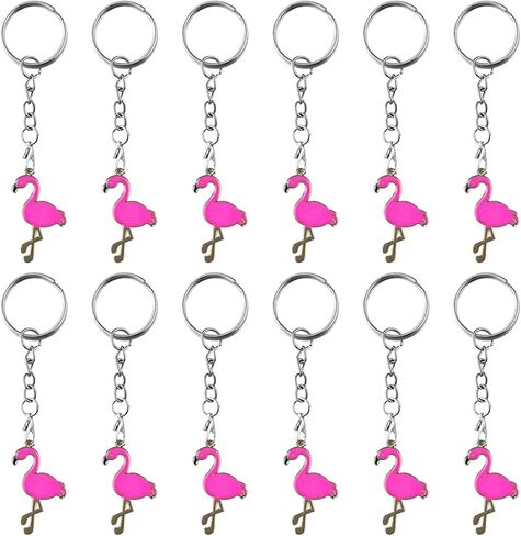 12 Set Flamingo Keychain with Thank You Tags Organza Bag Pink Flamingo Charm Keychain for Wedding Bridal Guest Gifts in Saudi Arabia