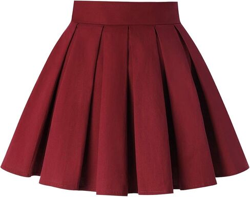 MINTLIMIT 1950's Vintage Pleated Skirt A-line Retro Floral Printed Mini Skirts with Pockets in Saudi Arabia