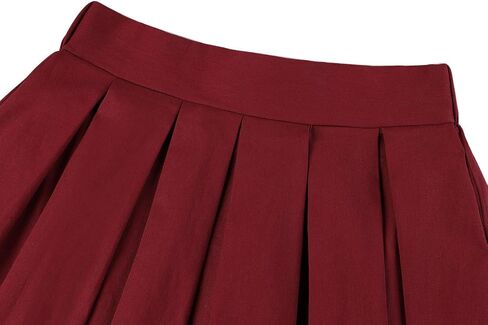 MINTLIMIT 1950's Vintage Pleated Skirt A-line Retro Floral Printed Mini Skirts with Pockets in Saudi Arabia