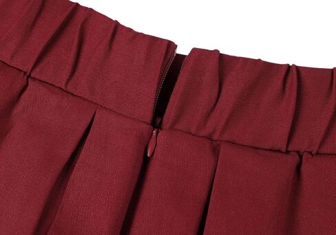 MINTLIMIT 1950's Vintage Pleated Skirt A-line Retro Floral Printed Mini Skirts with Pockets in Saudi Arabia