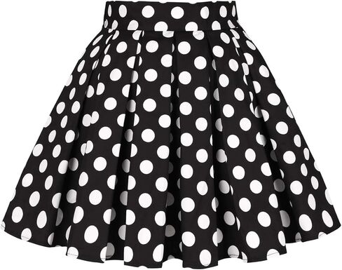 MINTLIMIT 1950's Vintage Pleated Skirt A-line Retro Floral Printed Mini Skirts with Pockets in Saudi Arabia