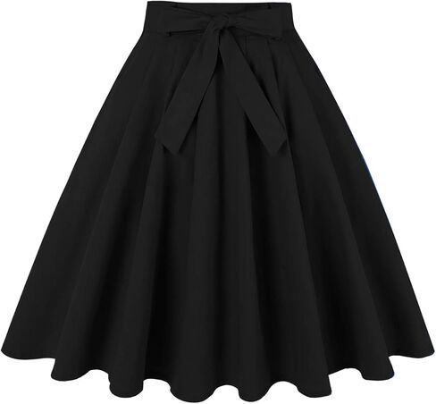 MINTLIMIT 1950's Vintage Pleated Skirt A-line Retro Floral Printed Mini Skirts with Pockets in Saudi Arabia