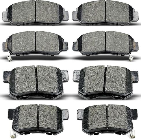 8pcs Front Rear Ceramic Brake Pads Set Compatible with Nissan 350Z 2003-2005,For Nissan Altima 2002-2013,For Nissan Juke 2011-2017,For Nissan Sentra 2007-2018 in Kuwait