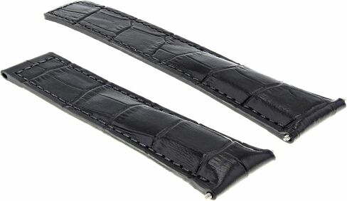 حزام ساعة من الجلد من Ewatchparts مقاس 19 ملم متوافق مع مشبك تاغ هوير كاريرا CV2113 مقاس 39 ملم FC5014 باللون الأسود in Saudi Arabia