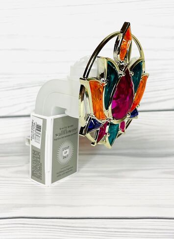 Bath and Body Works Diwali Lotus Flower Red, Green, And Purple Jeweled with Gold Nightlight Wallflowers Fragrance Plug in Saudi Arabia
