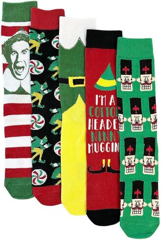 Hyp Buddy The Elf Men's Casual Crew Socks, 6-Pack, Size 8-12 in Saudi Arabia