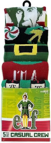 Hyp Buddy The Elf Men's Casual Crew Socks, 6-Pack, Size 8-12 in Saudi Arabia