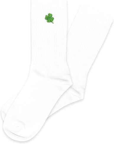 Four Leaf Clover Embroidered Socks-Gifts for Birthday, St Patrick's Day, Christmas, etc.,Good Luck Socks. in Saudi Arabia