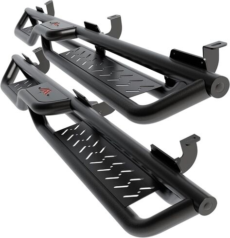 ألواح تشغيل بطانة Perfit وخطوات جانبية متوافقة مع 2018-2025 Jeep Wrangler JL 4 Doors ، Jeep Wrangler 4xe ، خطوات من الصلب الكربوني الأسود Nerf Bars in Kuwait