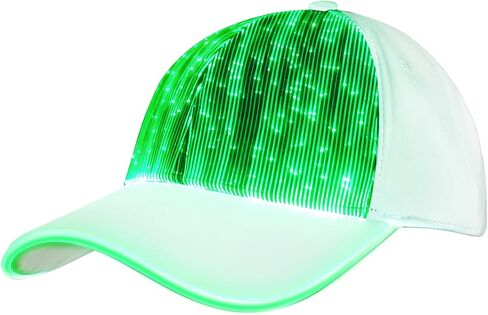 USB Charging Light up Fiber Optic Hat LED Hat with 7 Colors Luminous Glowing EDC Baseball Cap White in Saudi Arabia