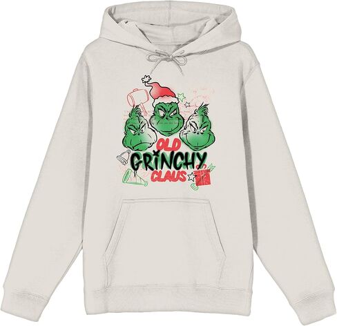 سويت شيرت بغطاء للرأس بأكمام طويلة للبالغين من Bioworld The Grinch Old Grinch Claus in Saudi Arabia