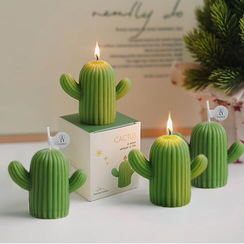 Cactus Candles for Women - Unique Cactus Gifts for Friends, Arizona Mexican Birthday Gifts 4Pack Mini Scented Succulent Plant Candles Decor, Fake Cactus Succulents Bulk for Party Favors & Home Decor in Kuwait