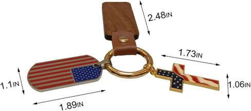 American Flag Keychain Patriotic US Keyrings Souvenir Gifts for 4th of July Labor Day and Veterans Day Festivities Cross Keychains gift man in Saudi Arabia