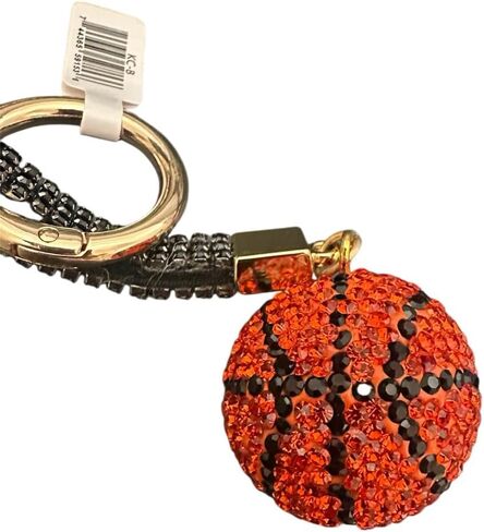 Rhinestone Embellished Basketball Keychain, Key Ring, Bagcharm, Pendant, Sports Lover, Prize, Team Souvenir - Handmade in Saudi Arabia