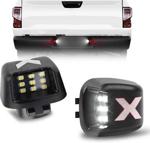 License Plate Lights Cover Lens - Tag Lamp Housing Assembly Compatible with Ni-ssan Frontier Titan Armada Xterra, Suzuki Equator Pickup Truck, Driver & Passenger Side, 2 pcs in Saudi Arabia