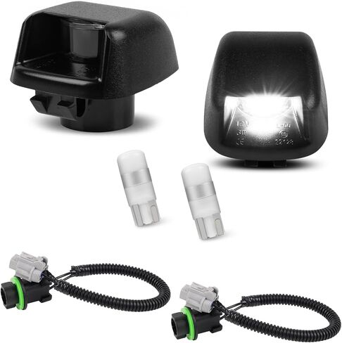 License Plate Lights Cover Lens - Tag Lamp Housing Assembly Compatible with Ni-ssan Frontier Titan Armada Xterra, Suzuki Equator Pickup Truck, Driver & Passenger Side, 2 pcs in Saudi Arabia