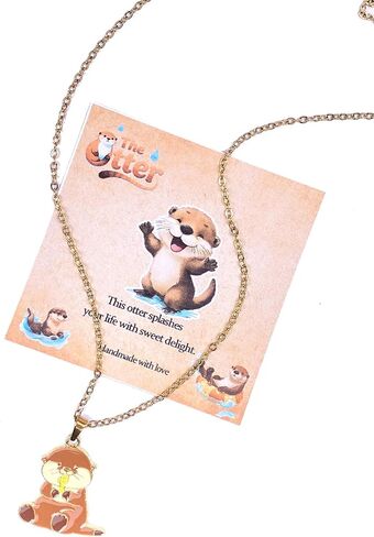 Otter Necklace Jewelry Gifts for Women - Cute Otter Christmas gifts, Adjustable Chain for Animal Lovers,Mom,BFFs,GF,Sister in Kuwait