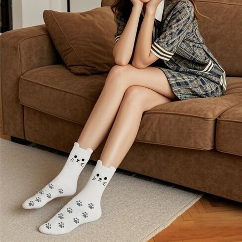 5 Pairs of Cute Animal Socks for Women, Girls, Funny Gifts in Saudi Arabia