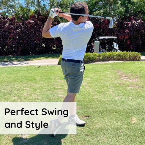Golf Belts for Men - Reversible Braided Belt for Jeans, Pants and Slacks, Gifts for Him (Black/Blue Stripes) in Saudi Arabia