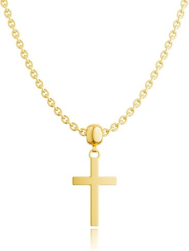 Moodear Cross Necklace for Women - Dainty 14K Gold Plated/Sterling Silver/Rose Gold Layered Cross Pendant Simple Cute Necklaces for Women Trendy Jewelry Gifts in Kuwait