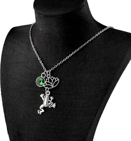 BLEOUK Princess Pendant Necklace Frog Cartoon Movie Themed Gift Princess Jewelry For Women in Saudi Arabia