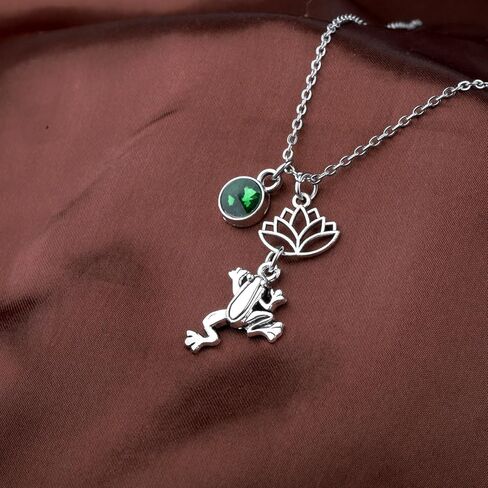 BLEOUK Princess Pendant Necklace Frog Cartoon Movie Themed Gift Princess Jewelry For Women in Saudi Arabia