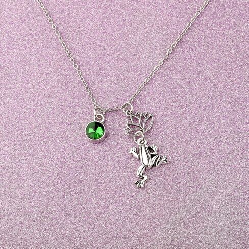 BLEOUK Princess Pendant Necklace Frog Cartoon Movie Themed Gift Princess Jewelry For Women in Saudi Arabia