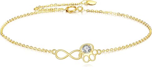 DOVRAN 14K الذهب الصلب طباعة مخلب سوار للنساء الذهب الأصفر الحقيقي سوار إنفينيتي الحيوان عاشق المجوهرات هدايا عيد ميلاد للأصدقاء والزوجة in Saudi Arabia