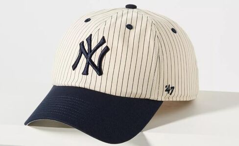 47 MLB New York Yankees Men's Brand Clean Up Cap Hat, Cream/Navy, One-Size Homerun Pinstripe in Saudi Arabia