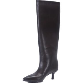 Knee High Boots for Women - Kitten Heel Pull On Boots with Fashion Pointed Toe, Low Heel & Wide Calf Design in Saudi Arabia