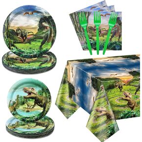 81 Pcs Dog Party Decorations - Including Plates, Napkins, Puppy Tablecloth, Black Plastic Forks for Kids Puppy Dog Themed Birthday Party Supplies, Serve 20 in Kuwait