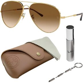 Ray-Ban RB3825 OLD AVIATOR Pilot Shaped Sunglasses for Men & Women with Official RAYBAN Eyewear Kit in Saudi Arabia
