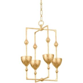 Corbett Lighting 368-16-VGL Antalya - 32W 4 LED Lantern-22.25 Inches Tall and 15.75 Inches Wide, Finish Color: Vintage Gold Leaf in Saudi Arabia