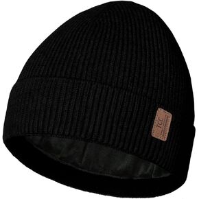 Beanie Fleece Lined Soft for Men Women | Winter Hats Warm Double Layered Stylish Knited Cuffed Plain Beanie Skull Cap | in Saudi Arabia
