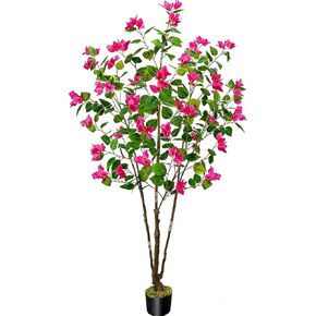 عبوتان من شجرة الكاميليا الاصطناعية مقاس 35.4 بوصة في الهواء الطلق، وأشجار الزهور المزيفة بطول 3 أقدام شجيرات صناعية مقاومة للأشعة فوق البنفسجية في الهواء الطلق للفناء والشرفة والحديقة وأواني الزهور الداخلية لتزيين المنزل (أحمر) in Kuwait