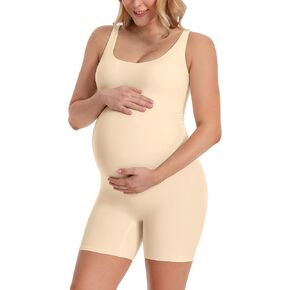 ATTRACO Maternity Jumpsuit Sleeveless Short Romper Scoop Neck Pregnancy Bodysuit One Piece Outfits for Women Workout in Saudi Arabia