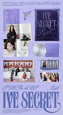 ألبوم IVE THE 4th EP XOXZ [IVE SECRET] إصدار قياسي من مجموعة الصور الفوتوغرافية 3 + P.O.B + [بطاقة صور خاصة إضافية] in Kuwait