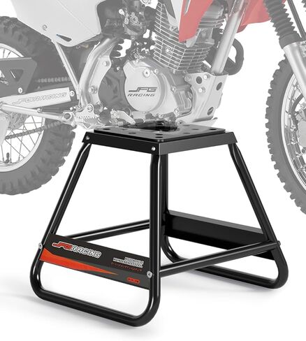 JFG RACING Dirt Bike Stand,Universal Detachable Powder Coated Anti Slip Off Road Steel MX Heavy Duty Dirtbike Maintenance Motorcycle Box Stand（Black） in Kuwait