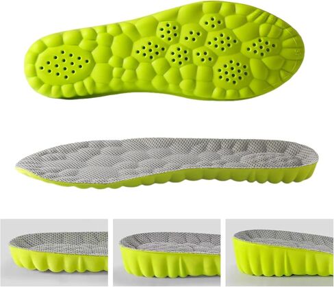 Height Increase Insoles - 4D Cloud Insole - Soft Memory Foam Insoles for Men Women (Green 3.5CM, Womens 10.5-12/Mens 9-10.5) in Kuwait