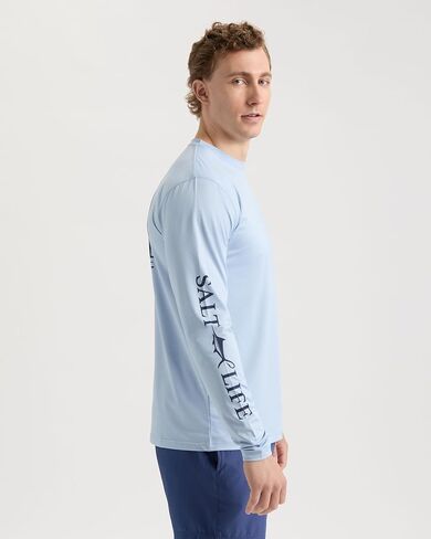 Salt Life Mens Dragnet Long Sleeve Stretchy Fit Performance Tee in Saudi Arabia