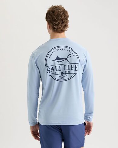Salt Life Mens Dragnet Long Sleeve Stretchy Fit Performance Tee in Saudi Arabia