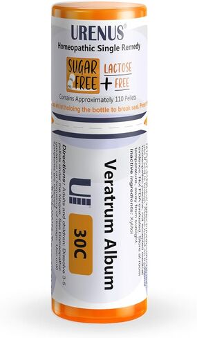 Veratrum Album 30C علاج المثلية الخالي من السكر واللاكتوز، 110 حبيبات، أورينوس in Kuwait